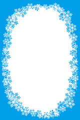 Christmas snowflakes blank frame vector illustration