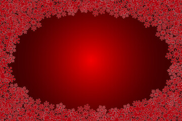 Christmas snowflakes blank frame vector illustration