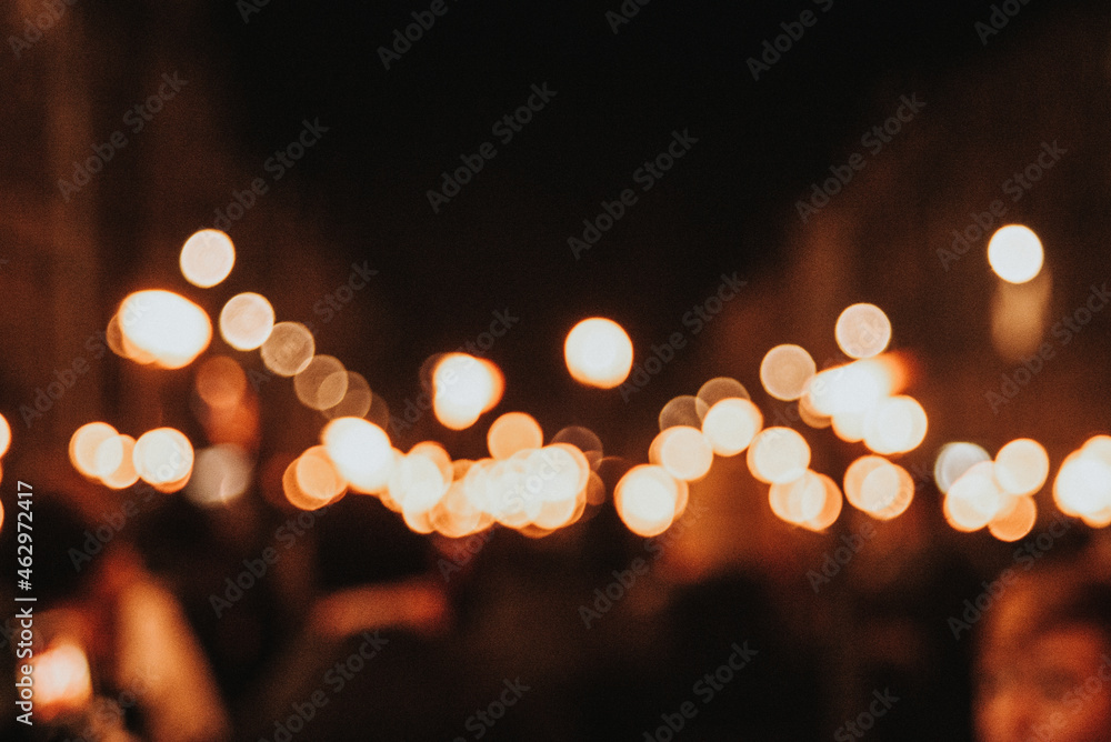 Wall mural christmas torches bokeh background