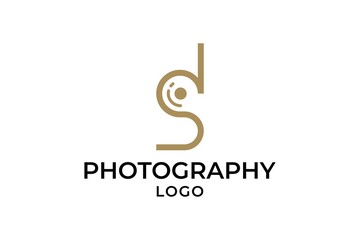 Fototapeta premium letter ds or sd logo design, photography logo design, studio logo design