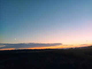 sunset in the mountains