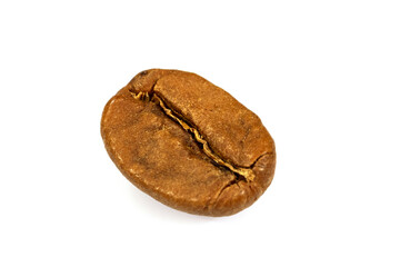 roasted coffee bean isolated in white background