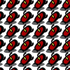 seamless pattern of cute monster cartoon