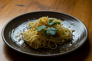 delicious pasta served at an Italian dinner