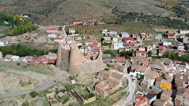 Jarque de Moncayo Castle, Gothic style located in the Zaragoza municipality of Spain and which is in serious danger of ruin.