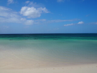 the beautiful 17end beach of shimojishima airport in Okinawa, Japan