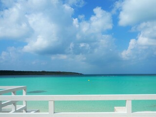 Beautiful Maehama beach in miyako island, Okinawa, Japan