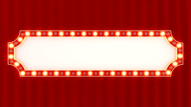 華やかな劇場の看板風背景　タイトルベース