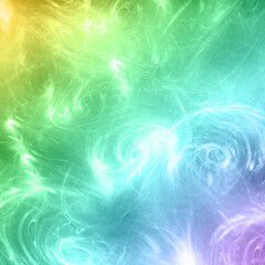 Fototapeta na wymiar Beautiful Rainbow Lighted Swirl Gradient Ombre Design