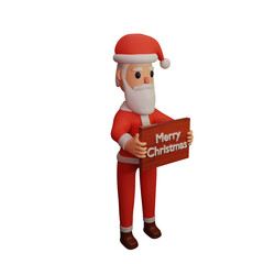 santa character with christmas and new year concept