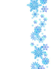 美しい雪の結晶のイラストフレーム