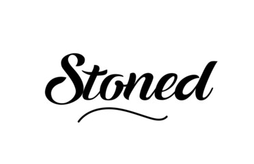 Stoned hand written text word for design. Can be used for a logo
