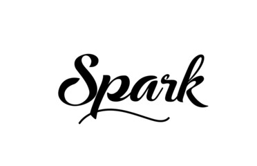Spark hand written text word for design. Can be used for a logo