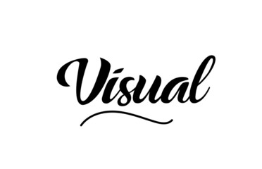 Visual hand written text word for design. Can be used for a logo