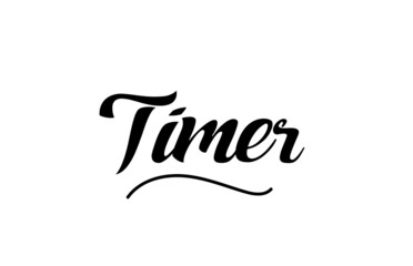 Timer hand written text word for design. Can be used for a logo