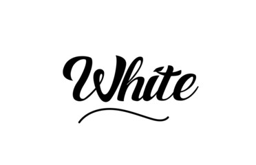White hand written text word for design. Can be used for a logo