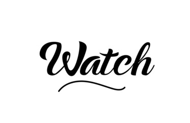 Watch hand written text word for design. Can be used for a logo