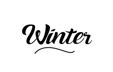 Winter hand written text word for design. Can be used for a logo