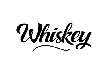 Whiskey hand written text word for design. Can be used for a logo