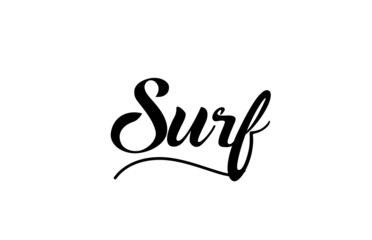 Surf hand written text word for design. Can be used for a logo
