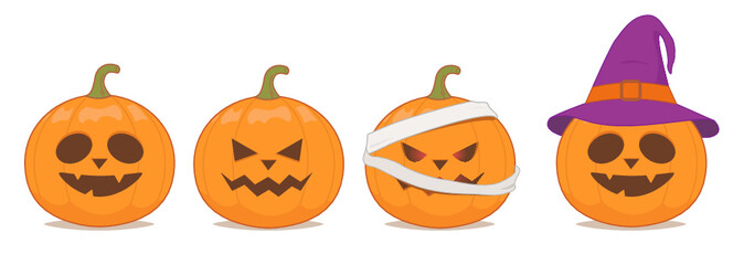 Halloween Pumpkins Illustration