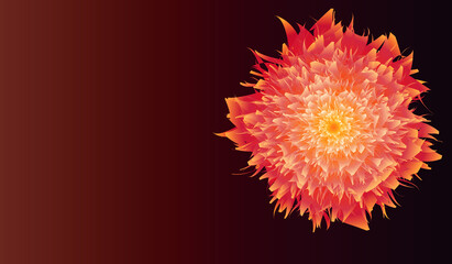 Modern floral art - Vector composition of ball shaped red flower for wedding decoration, Valentine's Day, Mother's Day, sale and other events. EPS8