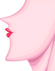 女性横顔デザイン