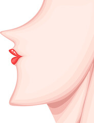 女性横顔デザイン