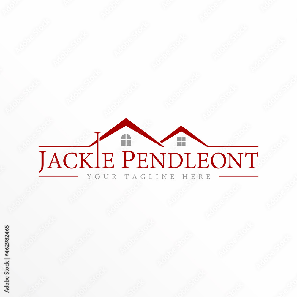 Poster two roofs from front side image graphic icon logo design abstract concept vector stock. can be used 