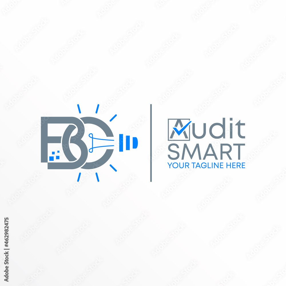 Poster letter or word bc sans serif font with lighting image graphic icon logo design abstract concept vect