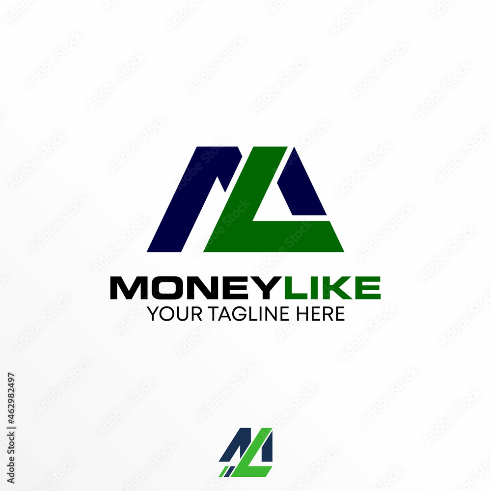 Poster Letter or word ML or LM connected font image graphic icon logo design abstract concept vector stock. Can be used as a symbol related to Initial or monogram.