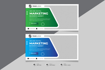 Corporate professional creative business banner design template, banner design for web and marketing purposes. Horizontally colorful gradient banner signboard design.