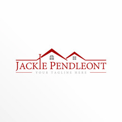 Two roofs from front side image graphic icon logo design abstract concept vector stock. Can be used as a symbol related to property or home.