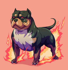 Dog american bully pitbull