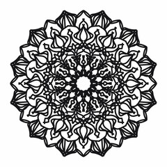 Vector round abstract circle. Mandala style.
