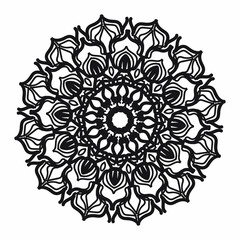 Vector round abstract circle. Mandala style.