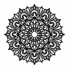 Vector round abstract circle. Mandala style.