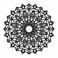Vector round abstract circle. Mandala style.