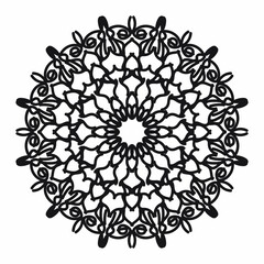Vector round abstract circle. Mandala style.