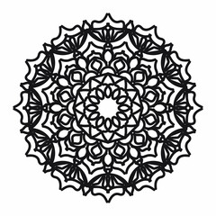 Vector round abstract circle. Mandala style.