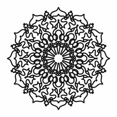 Vector round abstract circle. Mandala style.