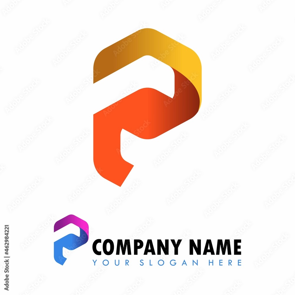 Poster letter or word p font in hexagon image graphic icon logo design abstract concept vector stock. can b