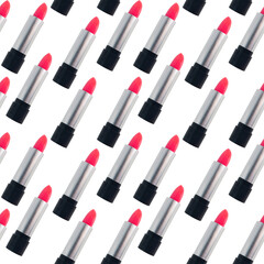 Obraz premium background for design trendy lipstick bright pink, cosmetics and beauty