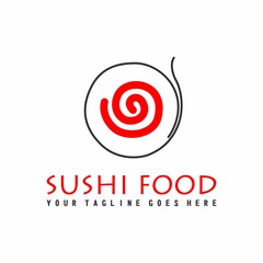 Sushi roll is very simple and unique image graphic icon logo design abstract concept vector stock. Can be used as symbols related to food or japan