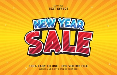 editable text effect, New Year Sale style