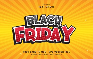 editable text effect, Black Friday style