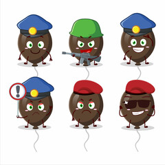 A dedicated Police officer of brown balloons mascot design style