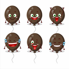 Cartoon character of brown balloons with smile expression