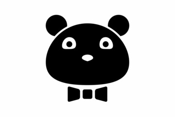 simple dark formal panda logo