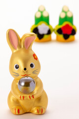 うさぎ年の年賀素材、占う兎